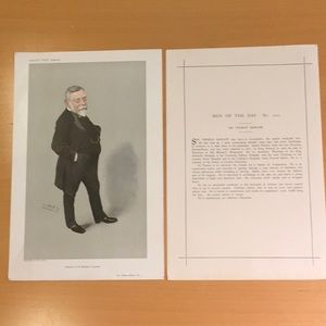 Rare 1906 Royal Physician Vanity Fair SPY Color Print & Full Page of Text